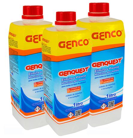 Kit 3 Genquest Removedor De Manchas E Incrustações 1 Litro Genco Menor preço em Kit 3 Genquest Removedor De Manchas E Incrustações 1 Litro Genco