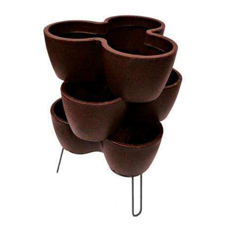 Kit 3 horta vertical 44x16cm c/suporte rusty - Palash é boa?