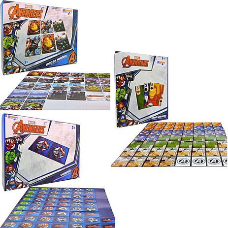 Kit 3 Jogos Memória Dominó E Mini Baralho Vingadores Marvel - All seasons Menor preço em Kit 3 Jogos Memória Dominó E Mini Baralho Vingadores Marvel - All seasons