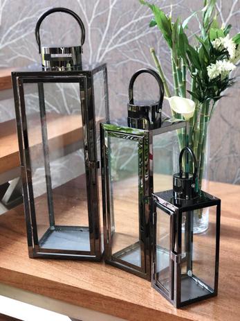 Kit 3 Lanterna Marroquina Inox Vidro Em Fume 50/38/25cm - Geral é boa?