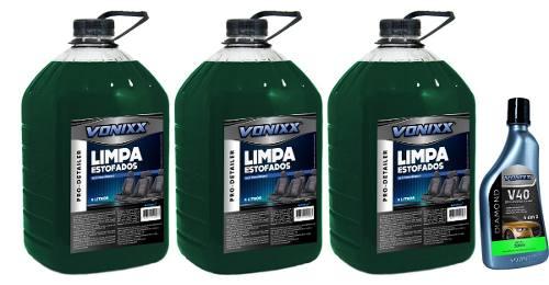 Kit 3 Limpa Bancos Estofados A Seco 5 Litros 1 V40 Vonixx Menor preço em Kit 3 Limpa Bancos Estofados A Seco 5 Litros 1 V40 Vonixx