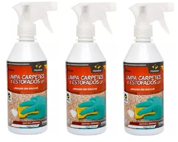 Kit 3 Limpa Estofados Carpetes Pisoclean Sem Enxague 500ml Menor preço em Kit 3 Limpa Estofados Carpetes Pisoclean Sem Enxague 500ml