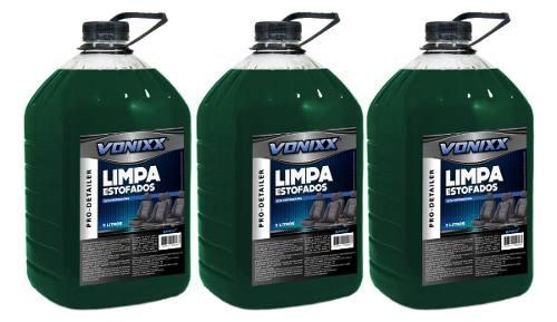 Kit 3 Limpa Estofados E Bancos Carros A Seco 5 L - Vonixx Menor preço em Kit 3 Limpa Estofados E Bancos Carros A Seco 5 L - Vonixx