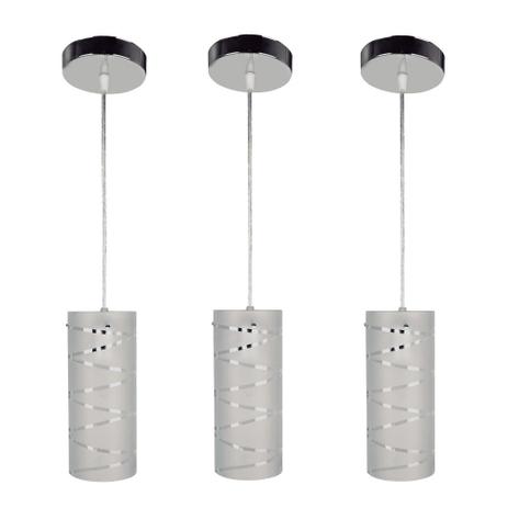 Kit 3 Luminária Pendente First Vidro Bronzearte E27 - Lcg eletro Menor preço em Kit 3 Luminária Pendente First Vidro Bronzearte E27 - Lcg eletro