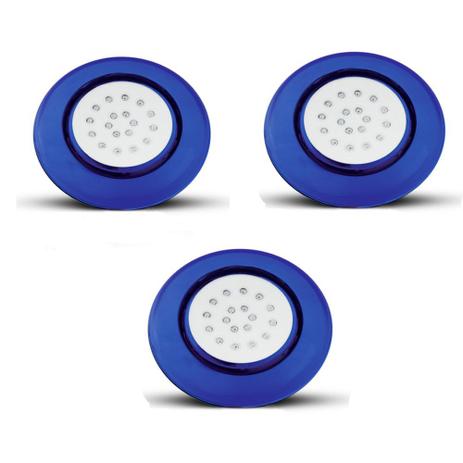 Kit 3 Luminárias de Piscina 12v 18w 125mm Ip68 Led Azul Corpo Azul - Iluctron é ruim? Kit 3 Luminárias de Piscina 12v 18w 125mm Ip68 Led Azul Corpo Azul - Iluctron é boa?
