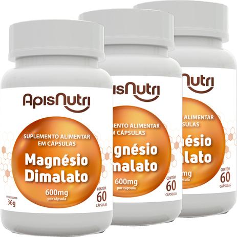 Kit 3 Magnésio Dimalato Apisnutri 60 Capsulas é boa?