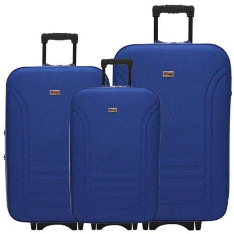 Kit 3 Malas De Viagem Jogo Conjunto Pequena Média Grande Com Rodinha Importway Azul é boa?