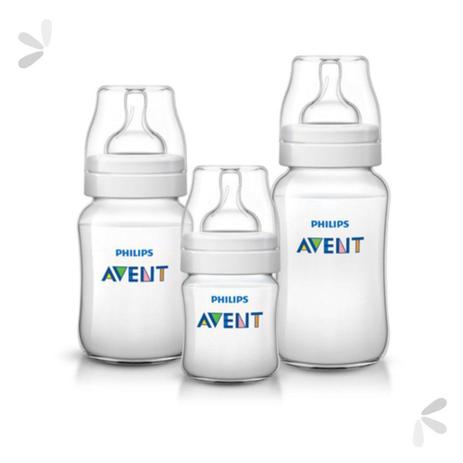 Kit 3 Mamadeiras Anticólica 125ml/260ml/330ml Philips Avent Menor preço em Kit 3 Mamadeiras Anticólica 125ml/260ml/330ml Philips Avent