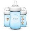 Kit 3 Mamadeiras Avent Petala 260ml Com Bico 1m+ Azul Menor preço em Kit 3 Mamadeiras Avent Petala 260ml Com Bico 1m+ Azul