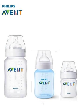 Kit 3 Mamadeiras Classic 125 260 e 330ml Anticolica Avent Menor preço em Kit 3 Mamadeiras Classic 125 260 e 330ml Anticolica Avent