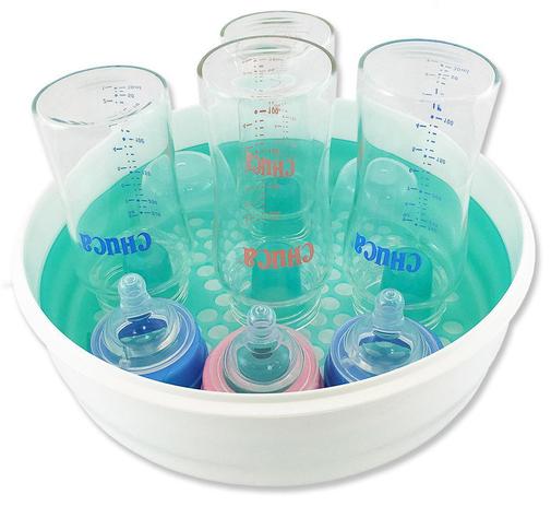 Kit 3 Mamadeiras de Vidro 220 240 260ml Rosa + 1 Esterilizador Chuca Baby Menor preço em Kit 3 Mamadeiras de Vidro 220 240 260ml Rosa + 1 Esterilizador Chuca Baby