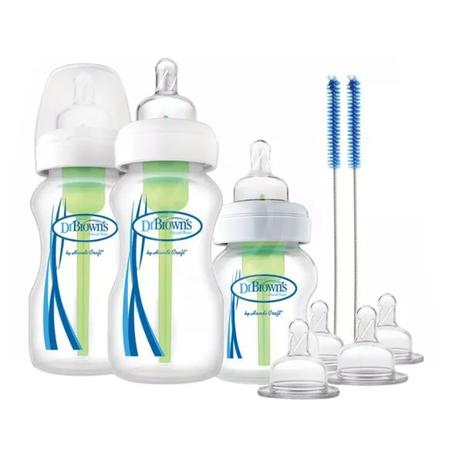 Kit 3 Mamadeiras Dr Browns Boca Larga Com Bicos E Escova 92005 Menor preço em Kit 3 Mamadeiras Dr Browns Boca Larga Com Bicos E Escova 92005