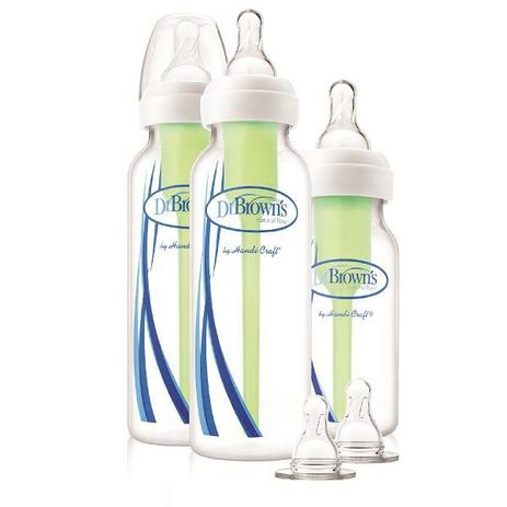 Kit 3 mamadeiras options classica dr browns 0-6 meses Menor preço em Kit 3 mamadeiras options classica dr browns 0-6 meses