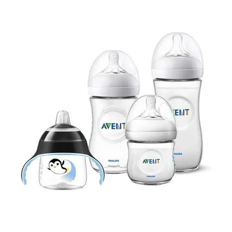 Kit 3 Mamadeiras Pétala 125 260 330ml e Copo Pinguim Preto - Philips Avent Menor preço em Kit 3 Mamadeiras Pétala 125 260 330ml e Copo Pinguim Preto - Philips Avent