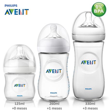 Kit 3 Mamadeiras Pétala Anticólica 125/260/330ml AVENT Menor preço em Kit 3 Mamadeiras Pétala Anticólica 125/260/330ml AVENT