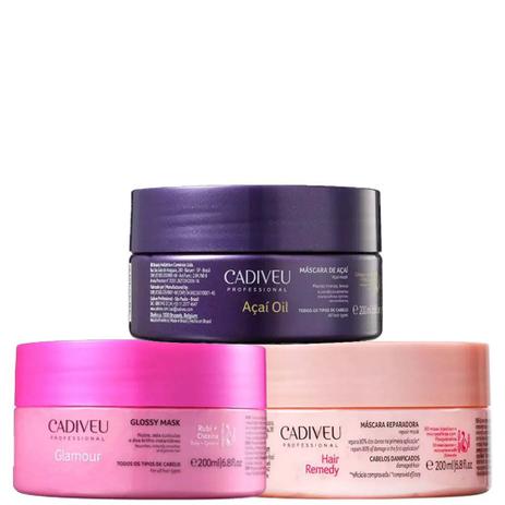 Kit 3 Máscaras Cadiveu Cronograma Capilar 200ml Menor preço em Kit 3 Máscaras Cadiveu Cronograma Capilar 200ml