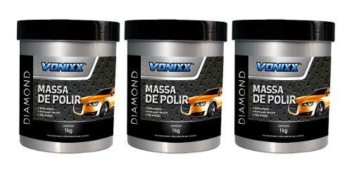 Kit 3 Massas De Polir Polimento Remove Tira Riscos Vonixx Menor preço em Kit 3 Massas De Polir Polimento Remove Tira Riscos Vonixx