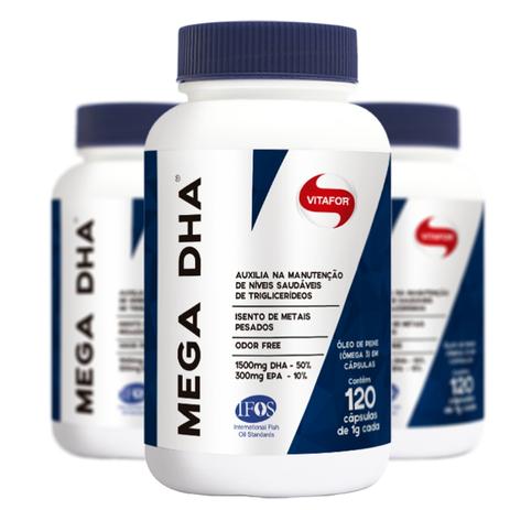 Kit 3 mega dha 1000mg vitafor 120 cápsulas Menor preço em Kit 3 mega dha 1000mg vitafor 120 cápsulas