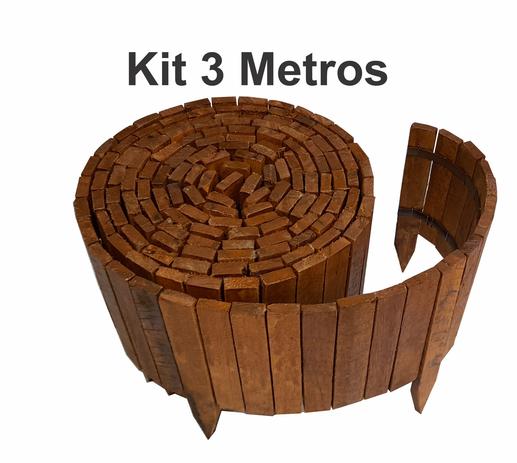 kit 3 metros Separador de Grama Contenção Limitador Divisor - Madetop Menor preço em kit 3 metros Separador de Grama Contenção Limitador Divisor - Madetop