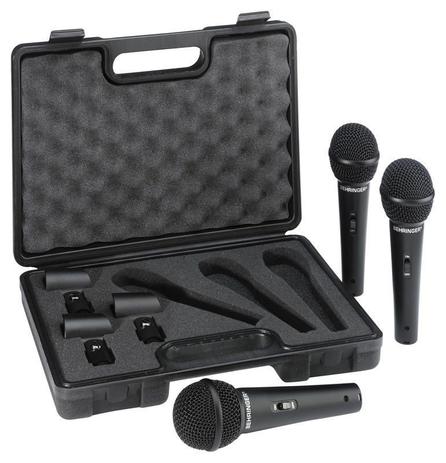 Kit 3 Microfones com Fio Behringer XM1800S Dinâmicos Menor preço em Kit 3 Microfones com Fio Behringer XM1800S Dinâmicos