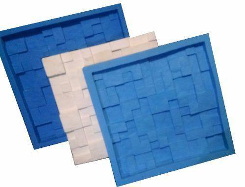 Kit 3 Moldes Grandes Silicone Gesso 3d Mosaico Invertida