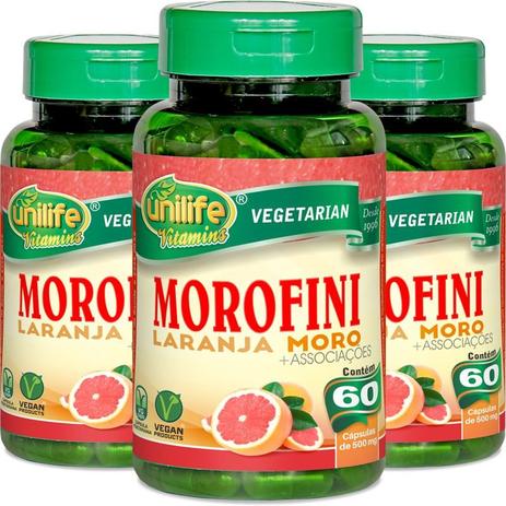 Kit 3 Morofini Laranja Moro Unilife 60 Cápsulas Menor preço em Kit 3 Morofini Laranja Moro Unilife 60 Cápsulas