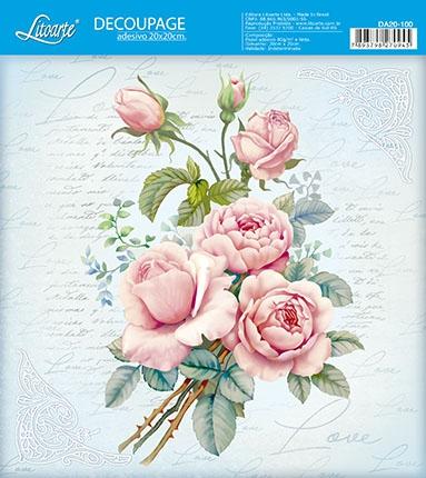 Kit 3 Papel Decoupage Adesiva 20X20 Rosas Espinho DA20-100 - Litoarte Menor preço em Kit 3 Papel Decoupage Adesiva 20X20 Rosas Espinho DA20-100 - Litoarte