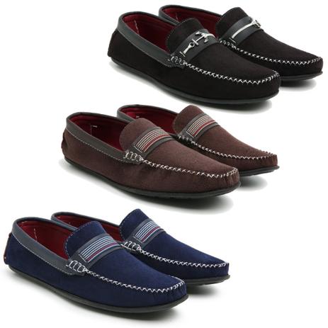 Kit 3 Pares De Mocassim Camurça Casual Masculino Para O Dia-a-dia - homem  social - Mocassim Masculino - Magazine Luiza