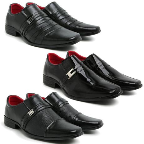 Kit 3 Pares De Sapato Social Masculino Em Sintético Homem Social - Sapato  Social Masculino - Magazine Luiza