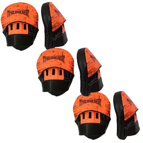 kit 3 pares - Luva De Foco Manopla Soco Tradicional - Boxe / Muay Thai / Kickboxing / MMA / karatê / krav Maga - Thunder Fight - Laranja ref 789 Menor preço em kit 3 pares - Luva De Foco Manopla Soco Tradicional - Boxe / Muay Thai / Kickboxing / MMA / karatê / krav Maga - Thunder Fight - Laranja ref 789