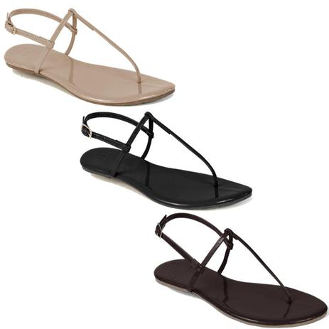 sandalia flat rasteira