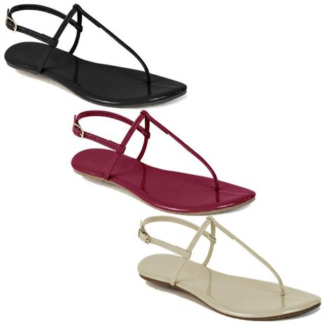 sandalia flat rasteira