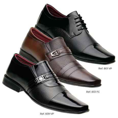 Kit 3 Pares Sapato Social Masculino Danyum em Sintético - Sapato Social  Masculino - Magazine Luiza