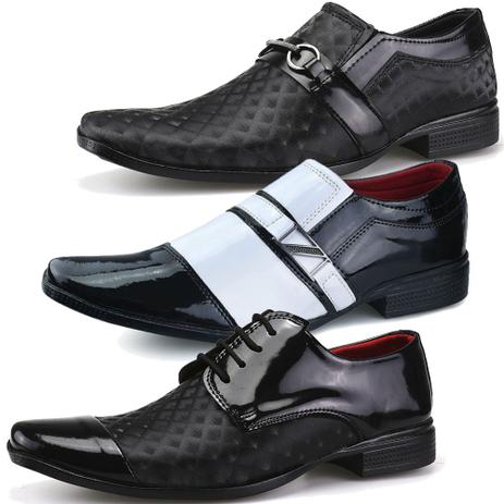 sapato social masculino preto e branco