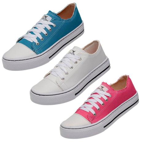 Kit 3 Pares Tênis Casual Sapatenis Feminino Clássico - db - Sapatênis  Feminino - Magazine Luiza