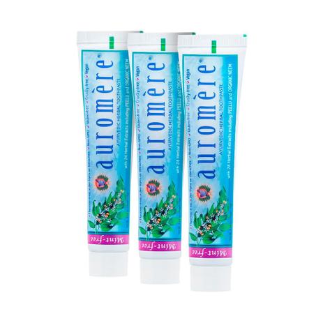 Kit 3 Pastas Dentais Naturais Ayurvédica Neem Orgânico e Peelu sem Menta 117g - Auromère - Auromere Menor preço em Kit 3 Pastas Dentais Naturais Ayurvédica Neem Orgânico e Peelu sem Menta 117g - Auromère - Auromere