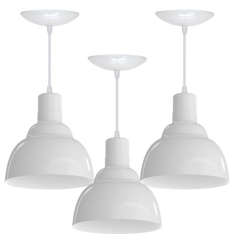 Kit 3 Pendentes PRV (Branco Brilhante / Branco) - Shop da iluminação é boa?
