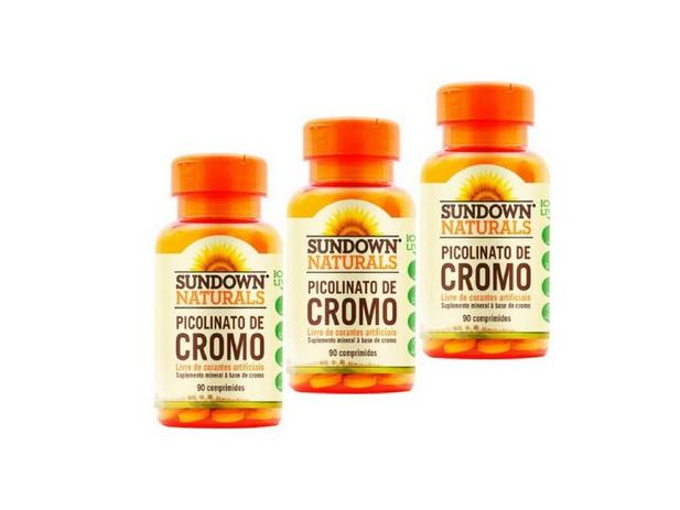 Kit - 3 Picolinato de cromo Sundown 90 Comprimidos Menor preço em Kit - 3 Picolinato de cromo Sundown 90 Comprimidos