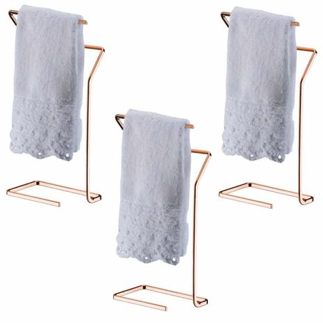 Kit 3 Porta Toalhas De Mãos Toalheiro Lavabo Bancada Pia Banheiro - Future é boa?