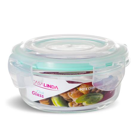 Kit 3 Potes Vidro Hermético Trava Redondo 400ml Marmita - Casa linda é boa?