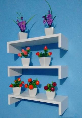 Kit 3 Prateleiras 40x15cm-100% Mdf Branco - Virtude Móveis Menor preço em Kit 3 Prateleiras 40x15cm-100% Mdf Branco - Virtude Móveis