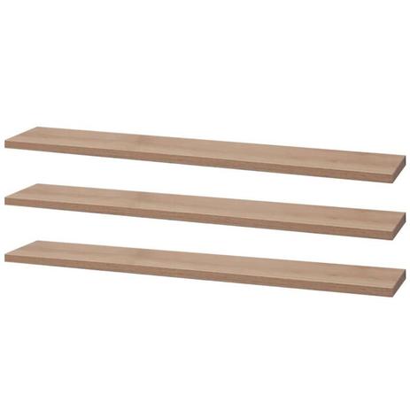 Kit 3 Prateleiras 50 x 10cm Carvalho Suporte Invisível - Mercado Das Prateleiras é boa?