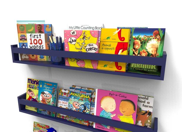 kit 3 Prateleiras Colorida Nicho Livros Infantil Quarto Varias Cores 90cm - Eita! casa perfeita Menor preço em kit 3 Prateleiras Colorida Nicho Livros Infantil Quarto Varias Cores 90cm - Eita! casa perfeita
