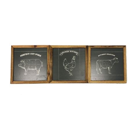 Kit 3 Quadros decora Parede Madeira Mdf 20x20 Churrasqueira - Maisaz Menor preço em Kit 3 Quadros decora Parede Madeira Mdf 20x20 Churrasqueira - Maisaz