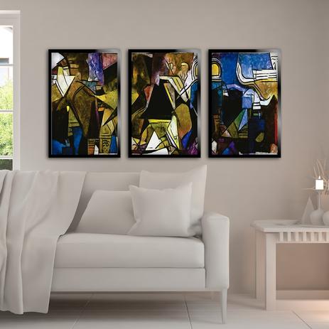 Kit 3 Quadros Decorativos Mosaico Artístico - Art print é boa?