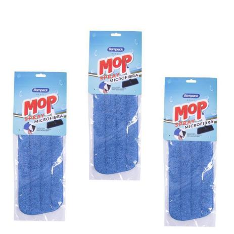 Kit 3 Refil Para Mop Spray 42 Cm Bompack Universal - Vendasshop Utensilios De Limpeza Menor preço em Kit 3 Refil Para Mop Spray 42 Cm Bompack Universal - Vendasshop Utensilios De Limpeza