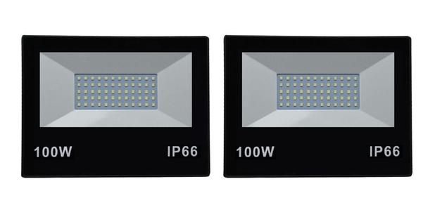 KIT 3 Refletor Led 100w Smd Prova Dágua Ip66 Holofote 6500k - ILUMIMAX Menor preço em KIT 3 Refletor Led 100w Smd Prova Dágua Ip66 Holofote 6500k - ILUMIMAX