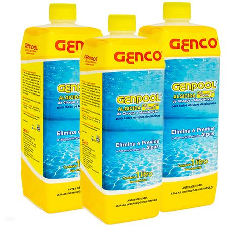 Kit 3 Removedor De Algas Genpool 1lt Genco Para Piscina Menor preço em Kit 3 Removedor De Algas Genpool 1lt Genco Para Piscina