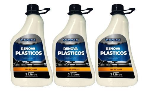 Kit 3 Renova Plasticos Plastico 3 Litros Vonixx Menor preço em Kit 3 Renova Plasticos Plastico 3 Litros Vonixx