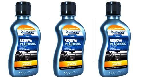 Kit 3 Renova Plásticos Restaurar Parachoque Painel Ressecado - Vonixx Menor preço em Kit 3 Renova Plásticos Restaurar Parachoque Painel Ressecado - Vonixx